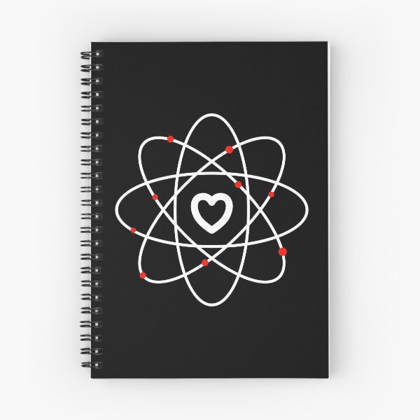 Item preview, Heart atom with red electrons designed and sold by NerdySherds.