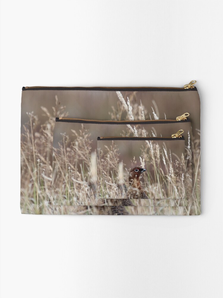 Alternate view of Grouse pose Zipper Pouch
