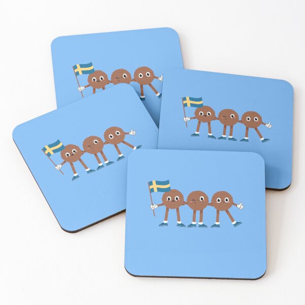 Item preview, Cute Köttbullar, Swedish meatballs, Sweden flag designed and sold by DerSenat.