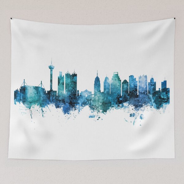 Artikelvorschau, San Antonio Texas Skyline entworfen und verkauft von ArtPrints.