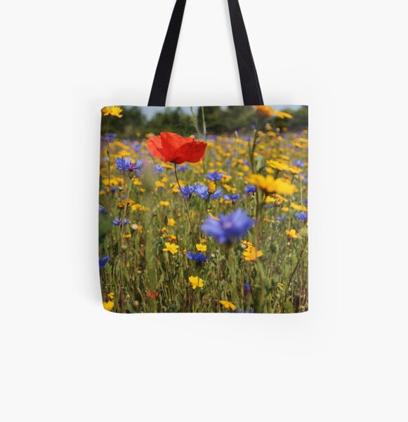 Wildflower meadow All Over Print Tote Bag
