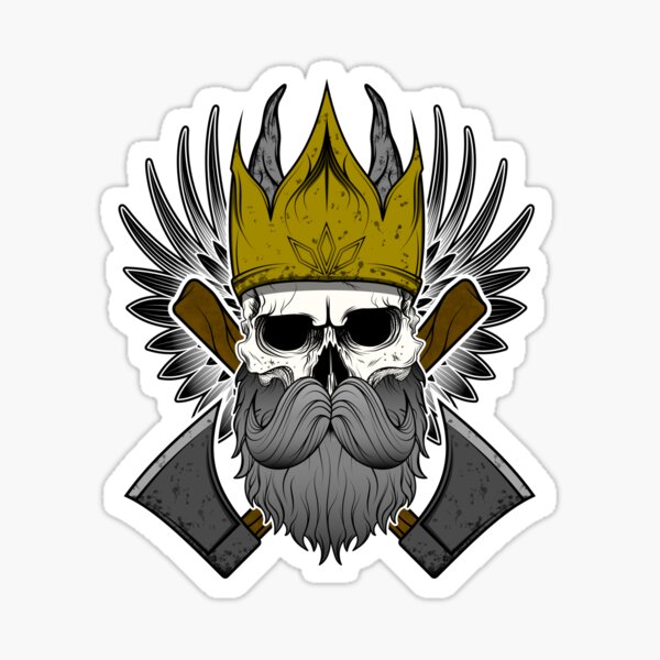 Beard King Stickers Redbubble