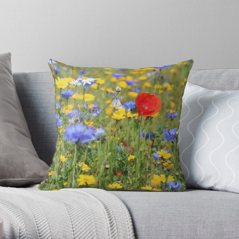 Wildflowers Throw Pillow