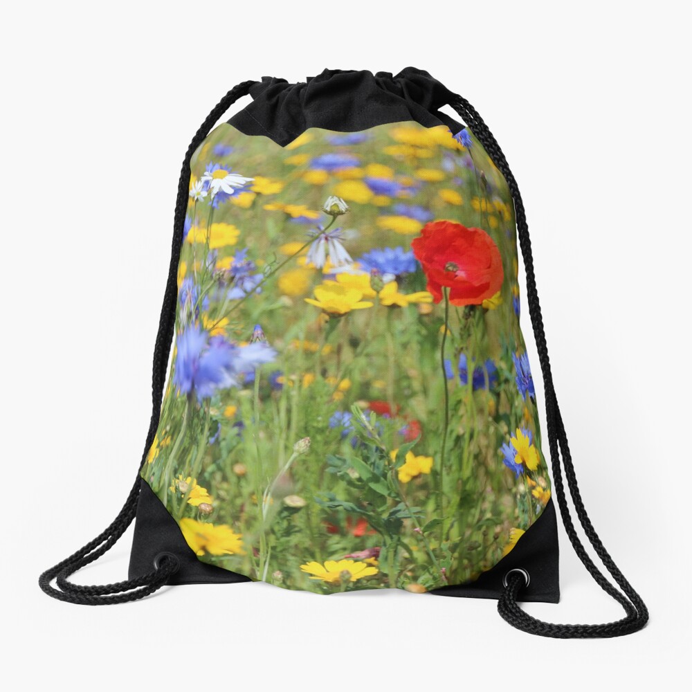 Wildflowers Drawstring Bag