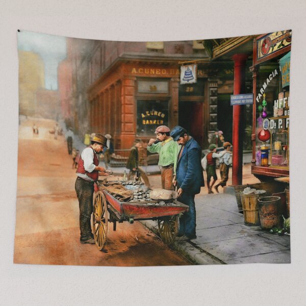 Item preview, City - Little Italy NY - Mussel Man 1900 designed and sold by Mike Savad Photography.