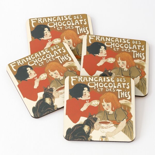 Item preview, COMPAGNIE FRANCAISE Des Chocolats et Des Thes 1895 by Théophile Steinlen designed and sold by retroposters.
