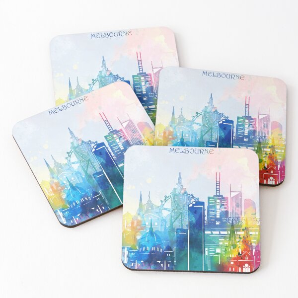 Artikelvorschau, Melbourne Skyline entworfen und verkauft von BekimART2.