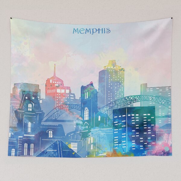 Item preview, memphis skyline designed and sold by BekimART2.