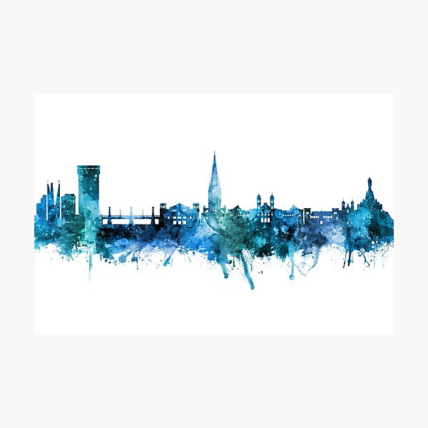 Vista previa del artículo con la obra «San Sebastian Spain Skyline», diseñado y vendido por ArtPrints.