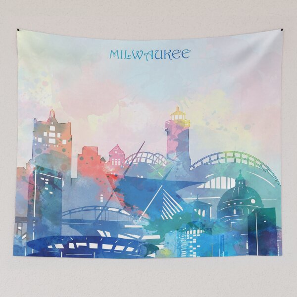 Item preview, milwaukee skyline designed and sold by BekimART2.