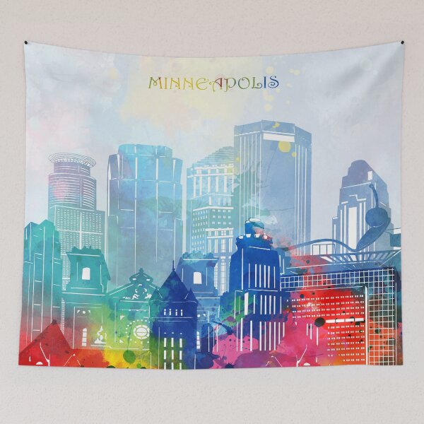 Item preview, minneapolis skyline designed and sold by BekimART2.