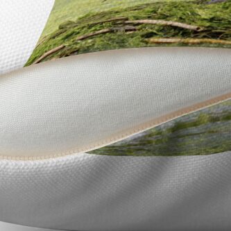 Alternate view of Great crested grebe Throw Pillow