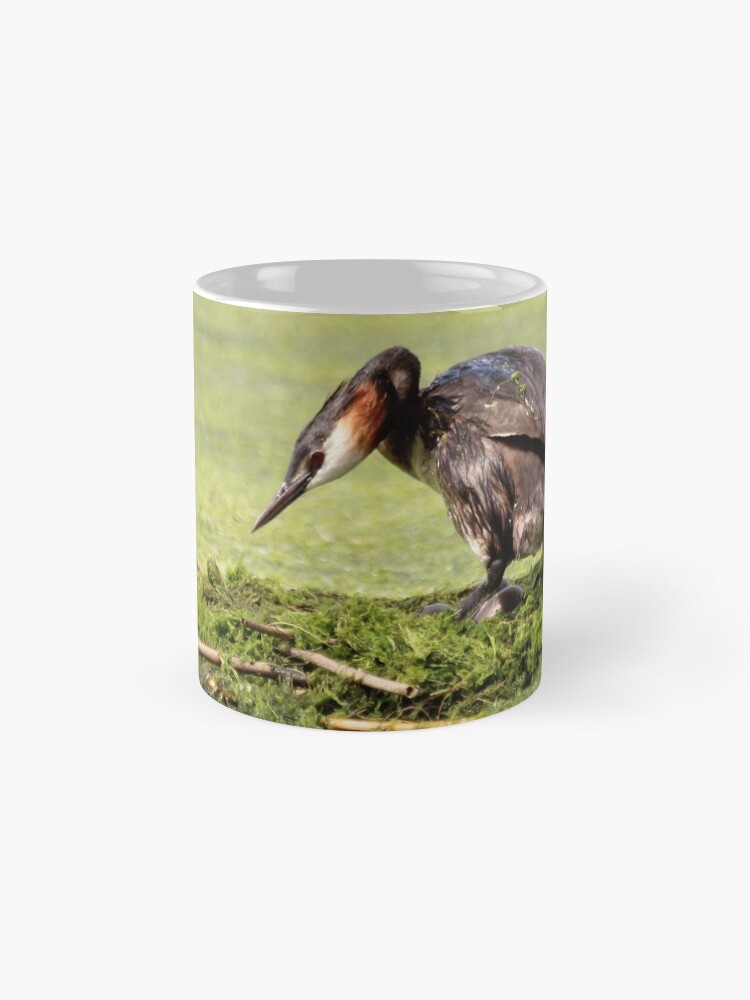 Alternate view of Great crested grebe Mug