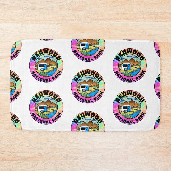 Item preview, Redwood National Park California Camper Camping Camp Trailer designed and sold by DESTINATIONS DECAL DOS.
