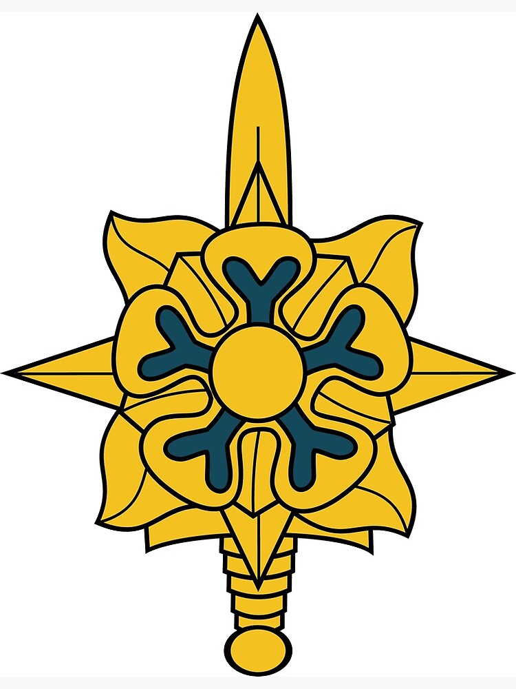 "Army Military Intelligence Corps Branch Veteran Insignia" Poster for