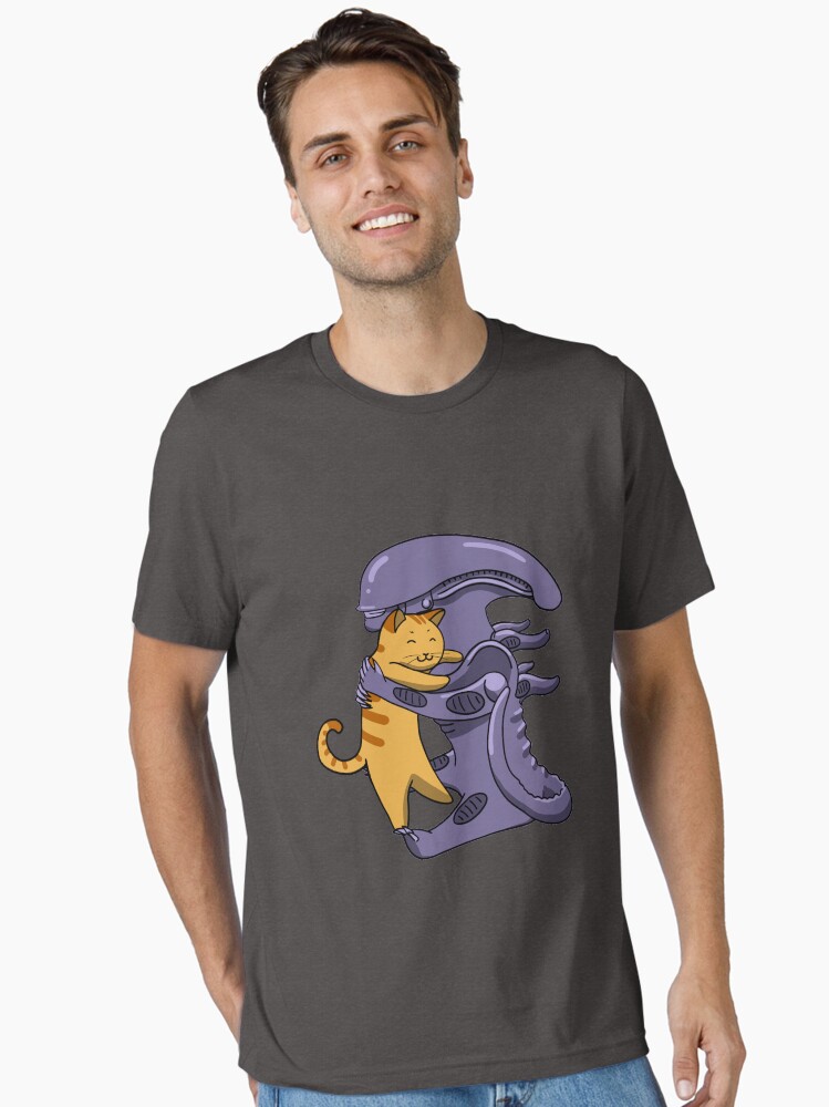 Thumbnail 1 of 7, Essential T-Shirt, Alien Hugs Cat designed and sold by HMCraft.