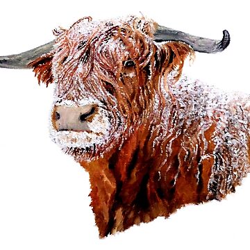 Artwork thumbnail, Snowy Highland Cow by EuniceWilkie