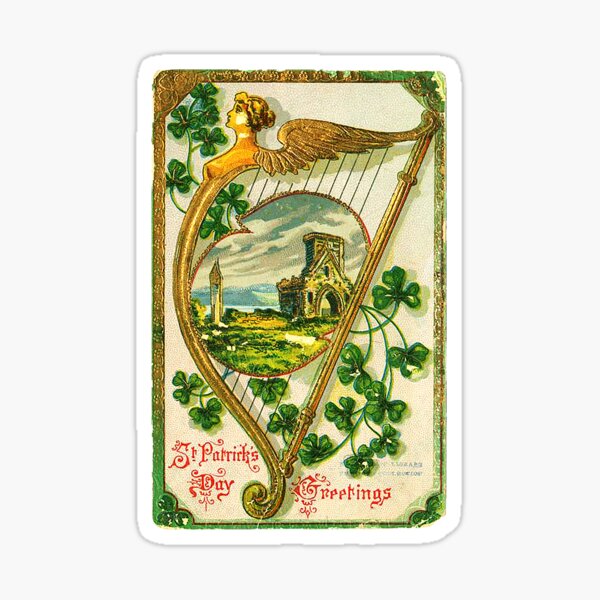 Item preview, Worn Antique St. Patrick's Day Card designed and sold by FuzzyHoney.