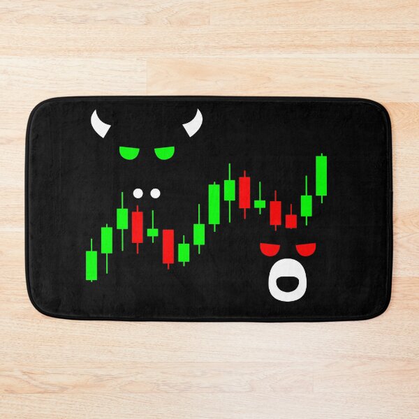 Item preview, I love trading Bear, Bull Candles and black background designed and sold by I-love-trading.
