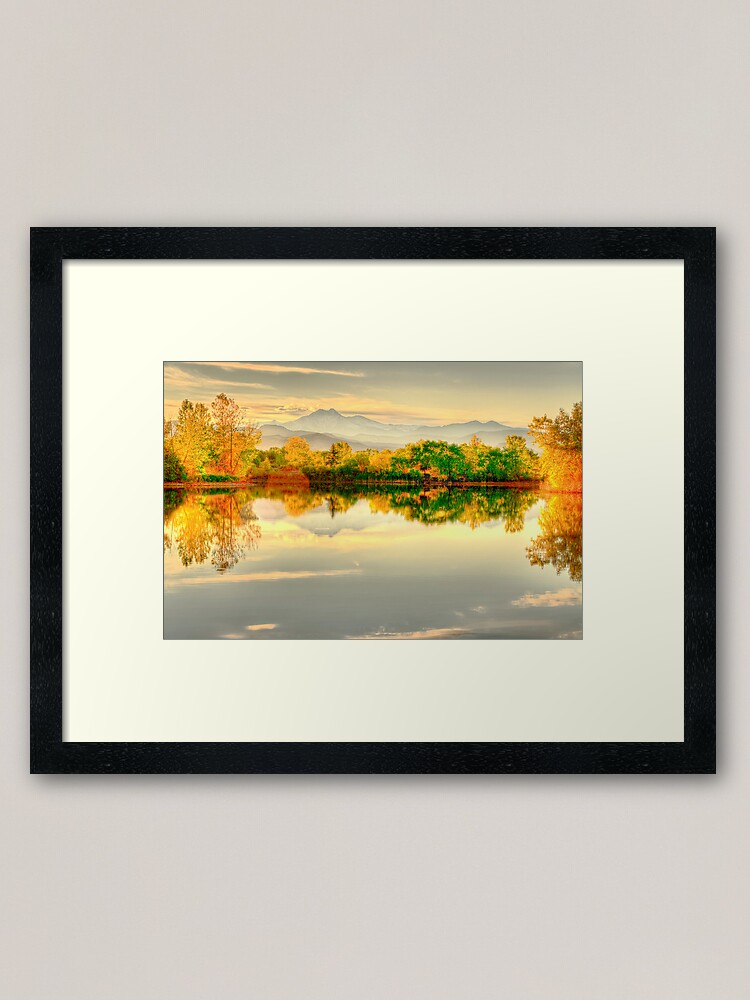 Alternate view of Reflections On Golden Ponds Framed Art Print