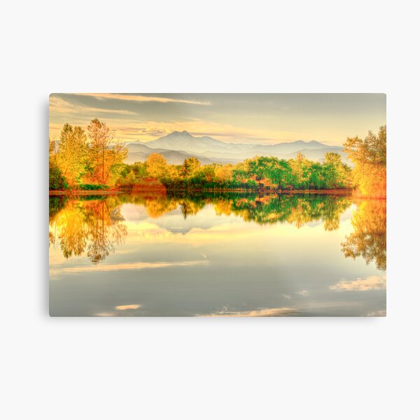 Reflections On Golden Ponds Metal Print
