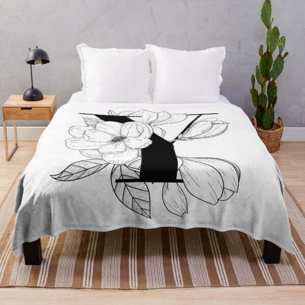 Item preview, Monogram Y with Magnolia Line Art designed and sold by GraphicsbyNel.