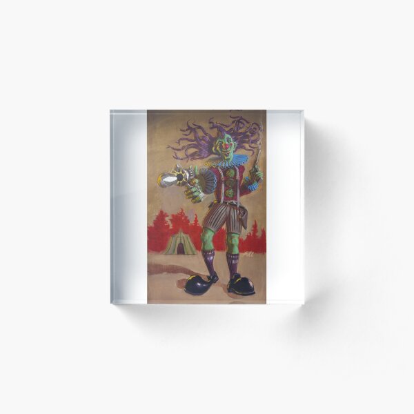 Rodney the Gunslinging Hermit Clown Acrylic Block