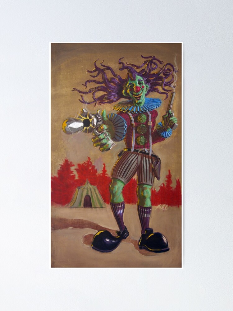 Alternate view of Rodney the Gunslinging Hermit Clown Poster