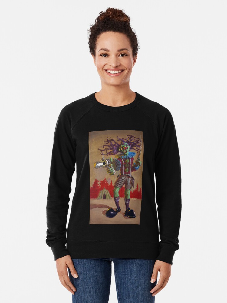 Alternate view of Rodney the Gunslinging Hermit Clown Lightweight Sweatshirt