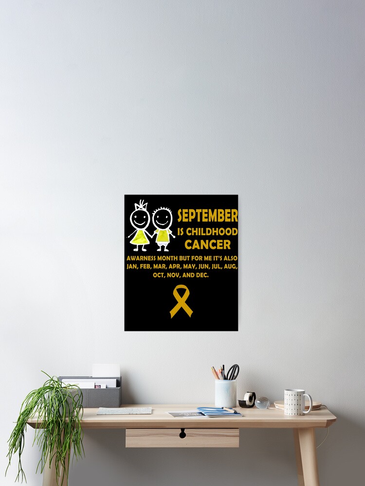 Childhood Cancer Awareness Month Tshirt Yellow Ribbon Tee