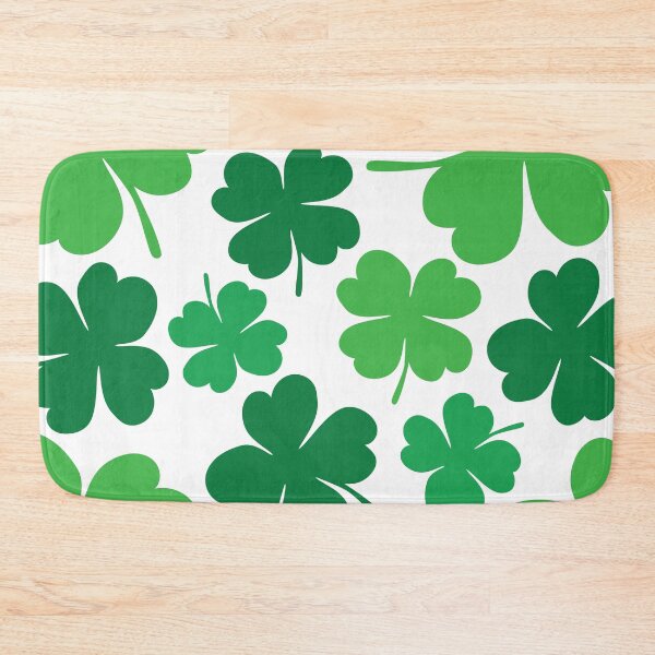 Item preview, Lucky 4 Leaf Clover Pattern (green/white) designed and sold by Design Minds Boutique.