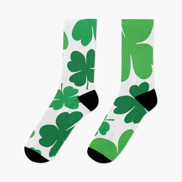 Item preview, Lucky 4 Leaf Clover Pattern (green/white) designed and sold by Design Minds Boutique.