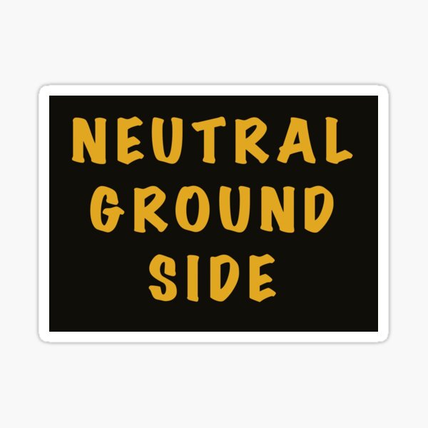 Neutral Ground Side Black and Gold Sticker