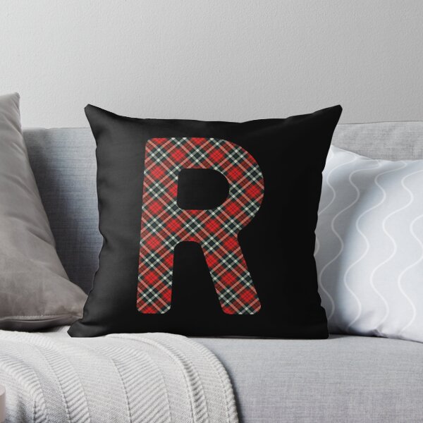 Classic Tartan Monogram R Throw Pillow