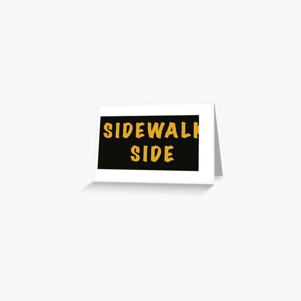 Sidewalk Side Black and Gold Mardi Gras Parade Greeting Card