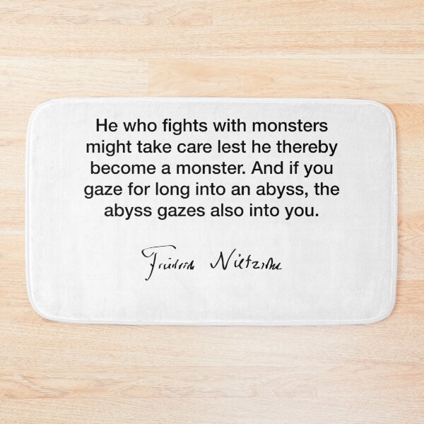 Item preview, He who fights with monsters - Friedrich Nietzsche designed and sold by Modestquotes.