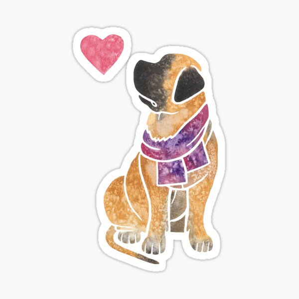 Item preview, Copy of Watercolour English Mastiff dog designed and sold by animalartbyjess.
