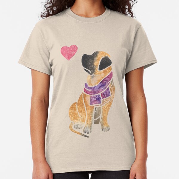 I Love Heart My Mastiff Ladies T-Shirt