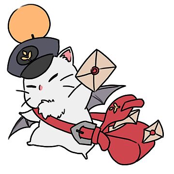 Artwork thumbnail, Delivery Moogle Sticker by Asrielle