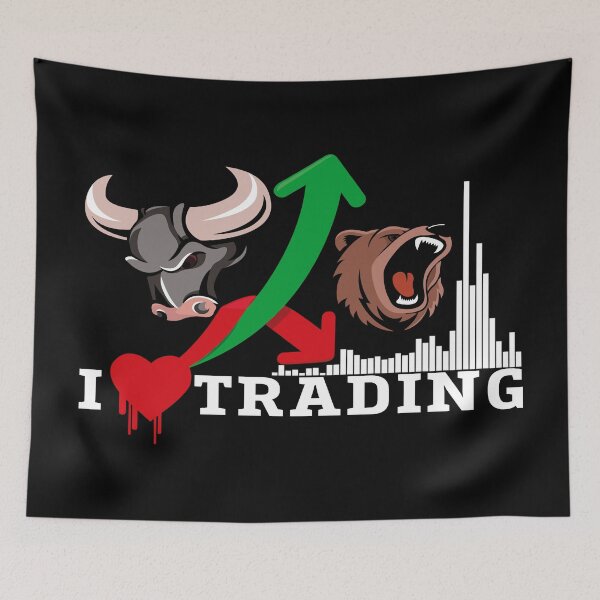 Item preview, I love Trading Design (dark background) bears vs bulls with volume designed and sold by I-love-trading.