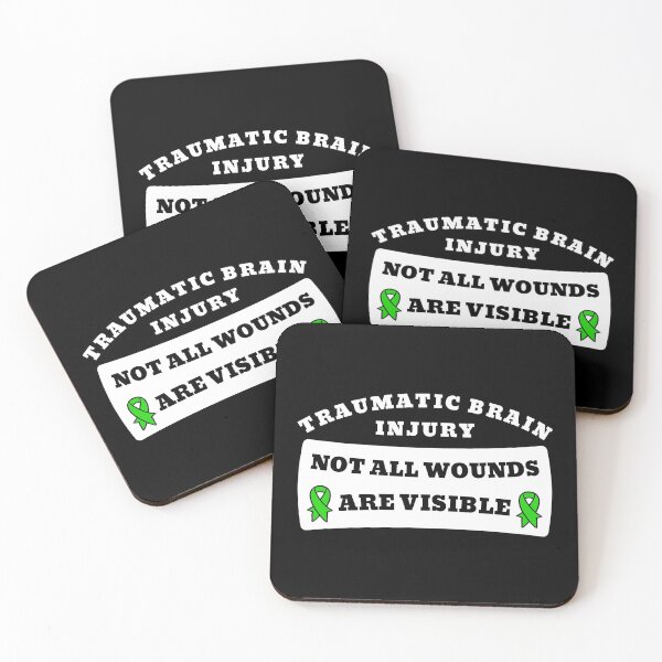 Item preview, Brain Injury Raise Awareness Not Wounds Visible Green Ribbon design designed and sold by CreatedByHeidi.