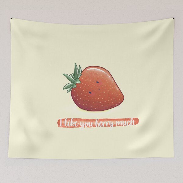 Item preview, I like you berry much pun card designed and sold by AliciaBarten.
