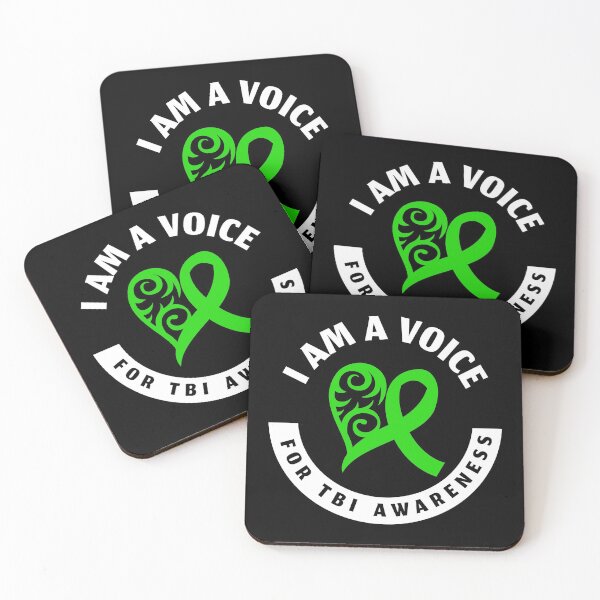 Item preview, Traumatic Brain Injury Green Ribbon Heart Voice Support TBI design designed and sold by CreatedByHeidi.