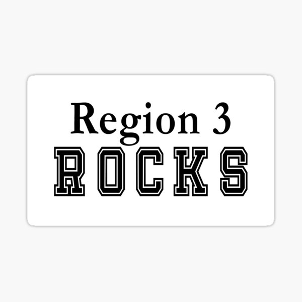 Region 3 Rocks Sticker