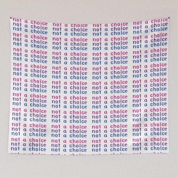 Aperçu de l'œuvre Pas un choix - fierté bisexuelle créée et vendue par vakariandesigns.