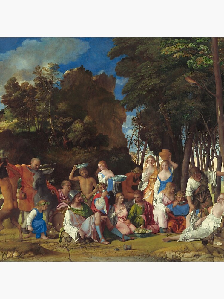 The Feast of the Gods Painting by Giovanni Bellini and Titian by podartist