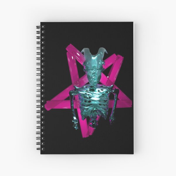 Neon Satanic glass concept Spiral Notebook