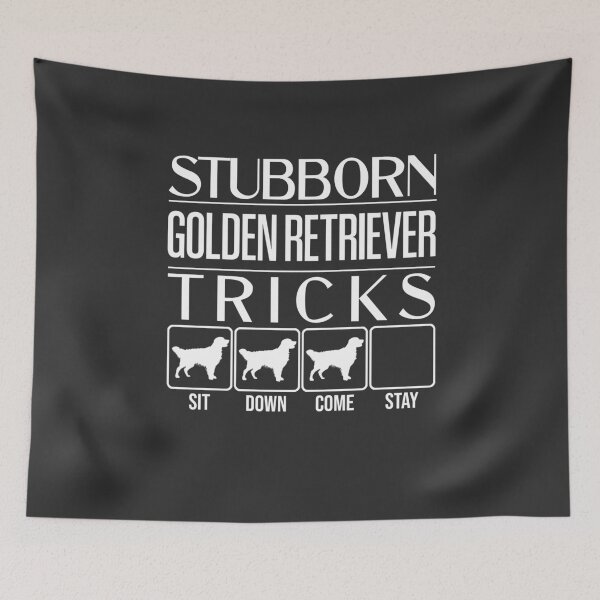 Item preview, Funny Golden Retriever Design: Stubborn Golden Retriever Tricks / Stubborn Dog Tricks, funny gift idea designed and sold by HEJAshirts.