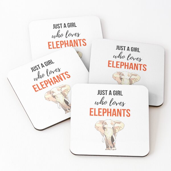 Item preview, Just A Girl Who Loves Elephants designed and sold by PinkPandaPress.
