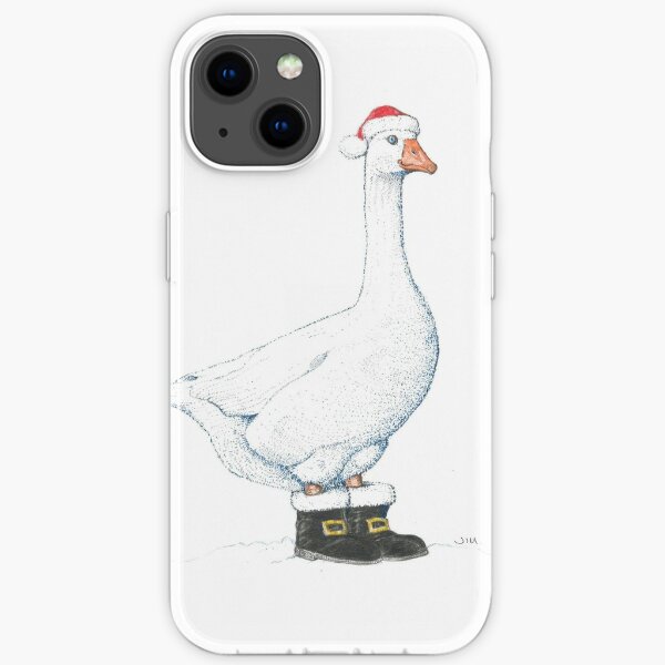 Snow Goose in Santa boots iPhone Soft Case
